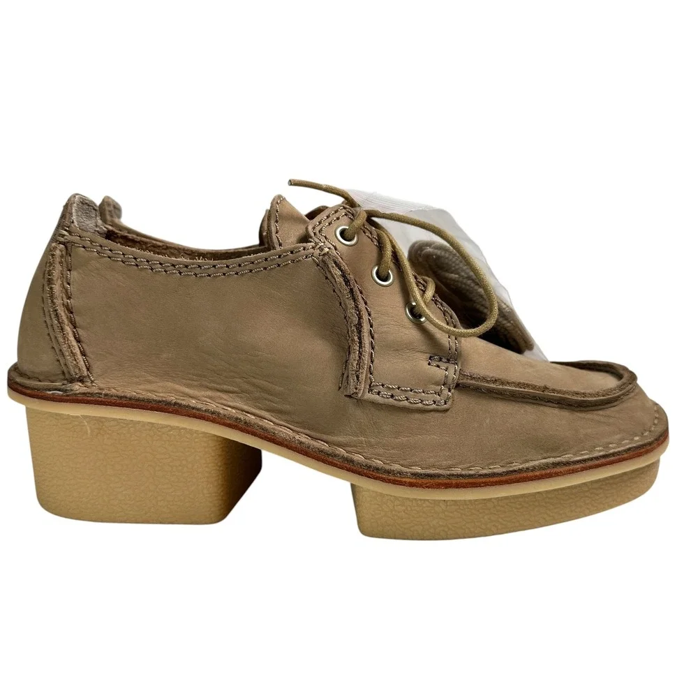 Clarks Shoes Artisan Veldta Auburon Platform Moccasin Nubuck Taupe 10 Gorpcore